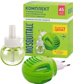 Электрофумигатор от комаров MOSQUITALL Универсальная защита с жидкостью 45 ночей (9161136064)