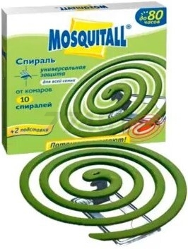 Спираль от комаров MOSQUITALL Профессиональная защита Гринфилд 10 штук (9161136285)