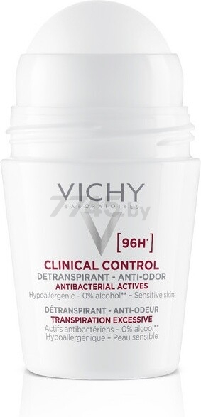 Дезодорант-антиперспирант шариковый VICHY Deodorants Clinical Control 50 мл (3337875804431) - Фото 3