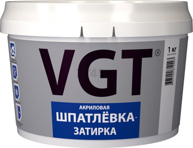 Шпатлевка-затирка акриловая VGT 1 кг