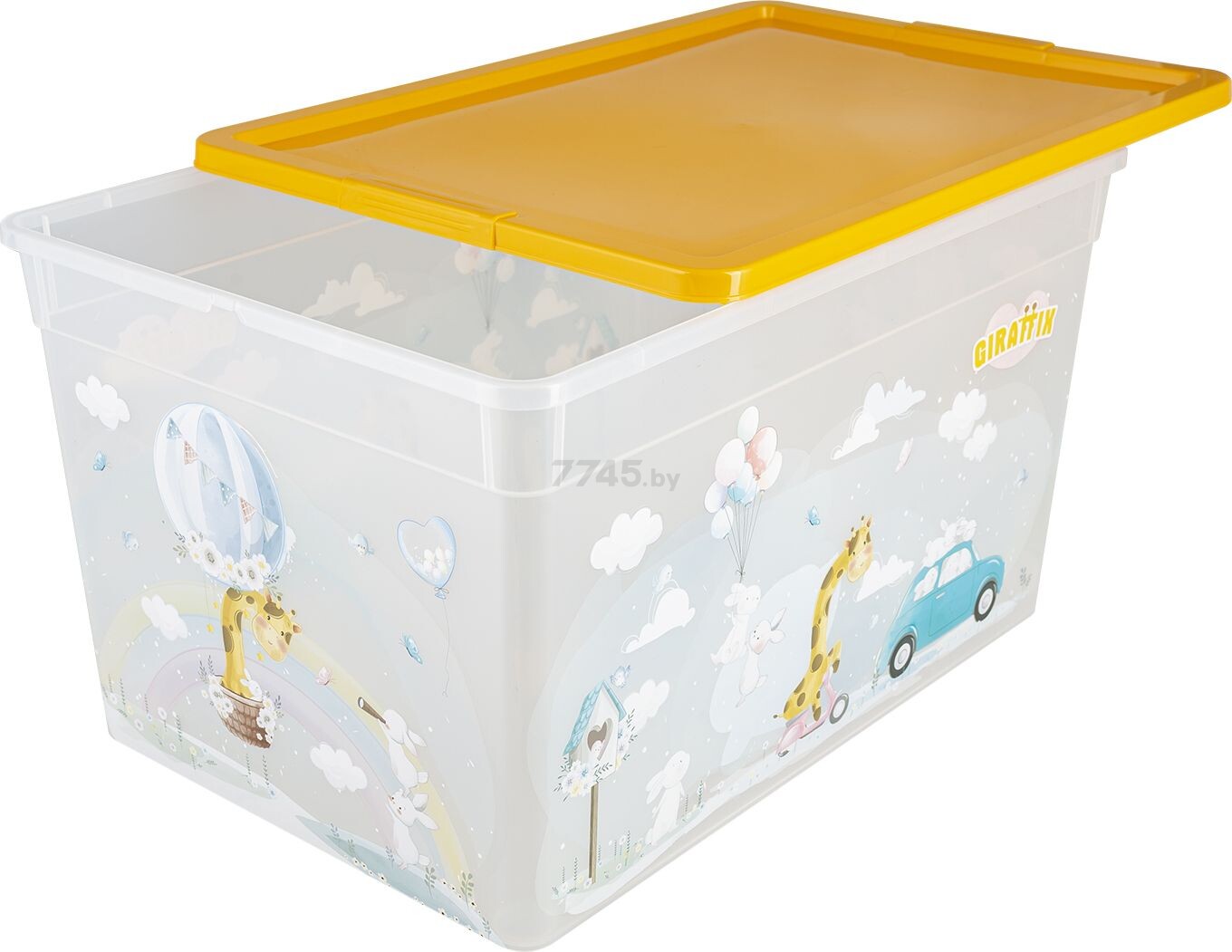 Коробка для хранения вещей пластиковая ПОЛИМЕРБЫТ Giraffix 16 л (4371773) - Фото 2