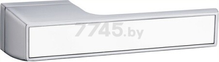 Ручка дверная на розетке ARNILUX Атлас A78 матовый хром/белый