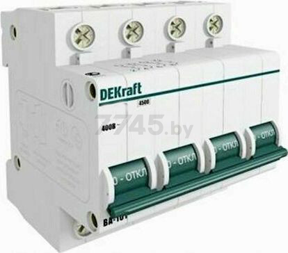 Автоматический выключатель DEKRAFT ВА-101 4Р 32А C 4,5кА (11093DEK)