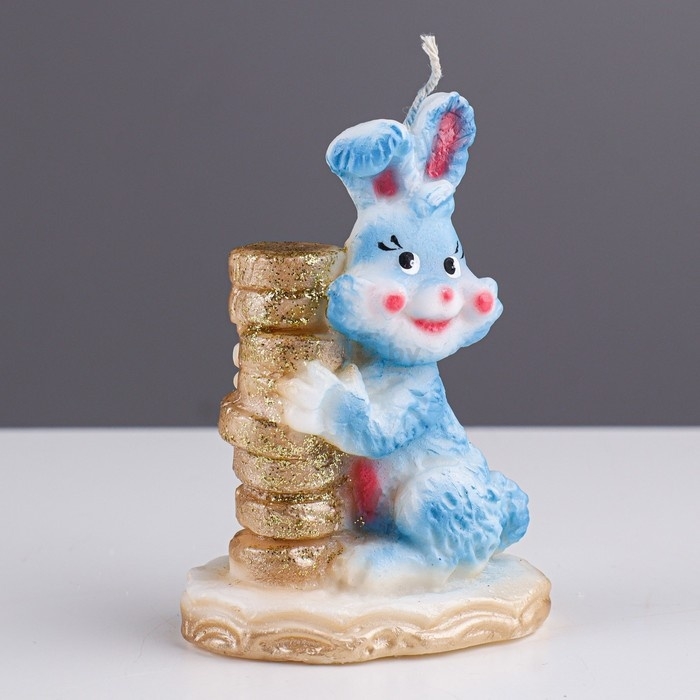 Свеча Кролик с монетами 9,3х6,5х4,5 см (9083744) - Фото 3