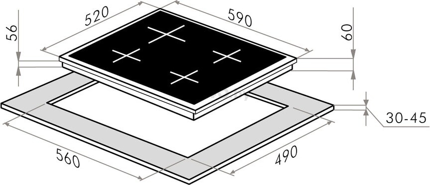 Панель варочная индукционная MAUNFELD AVI594FBK (КА-00017272) - Фото 12