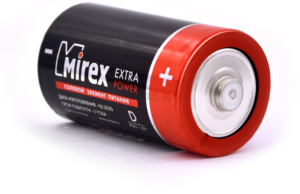 Батарейка R20/D MIREX extra power 1,5 V солевая 2 штуки (23702-ER20-S2) - Фото 3