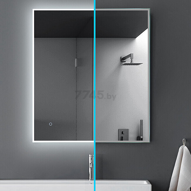 Зеркало для ванной с подсветкой АЛМАЗ-ЛЮКС 900х800 (Dublin 9080s-4) - Фото 4