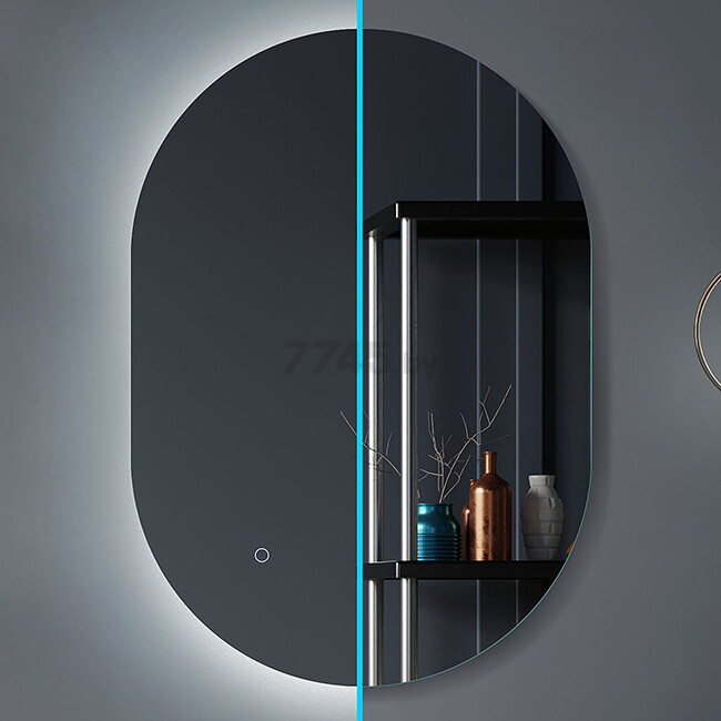 Зеркало для ванной с подсветкой АЛМАЗ-ЛЮКС 800х500 (Seoul 8050s-4) - Фото 3