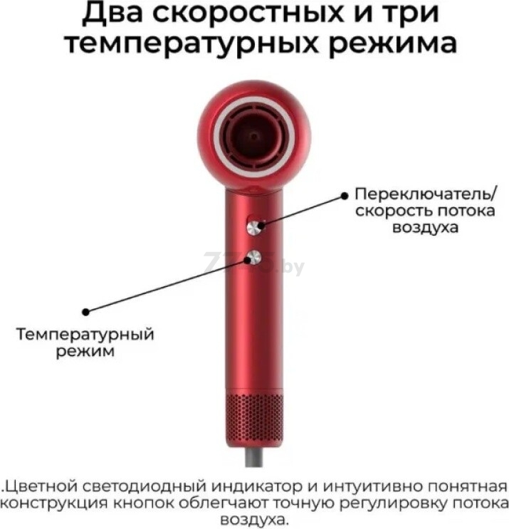 Фен DREAME Hairdryer P1902-H красный (AHD5-RE0) - Фото 10