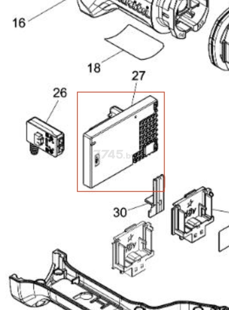 Контроллер для шлифмашинки угловой MAKITA DGA700 (135935-7)