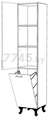 Шкаф-пенал для ванной GARDA Keln-23К 400R (KELN23K_400R) - Фото 2