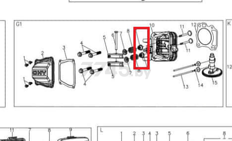 Колпачок маслосъемный для газонокосилки GUNTER LMB-420, 480SV (BC011H00000)