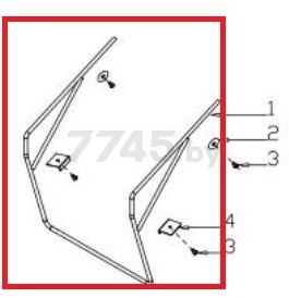 рамка крепления травосборника для газонокосилки GUNTER LMB-530SV (G4661200000)