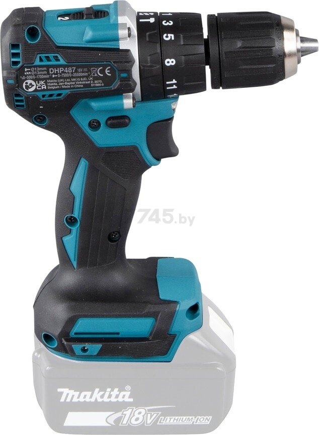 Дрель-шуруповерт аккумуляторная ударная MAKITA DHP 487 Z (DHP487Z) - Фото 6