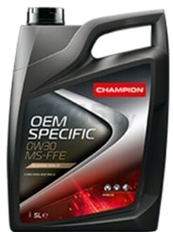 Моторное масло 0W30 синтетическое CHAMPION OEM Specific MS-FFE 5 л (8220685)