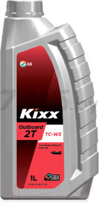 Масло двухтактное полусинтетическое KIXX Outboard 2-Cycle Oil 2T 1 л (L5861AL1E1)