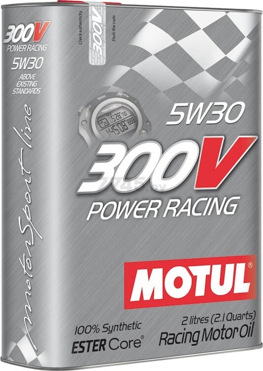 Моторное масло 5W30 синтетическое MOTUL 300V Power Racing 2 л (110814)