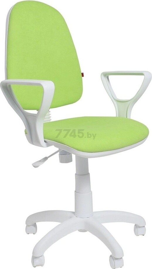 Кресло компьютерное ФАБРИКАНТ Престиж+ пластик WH/ткань Candy зелёный (90740)