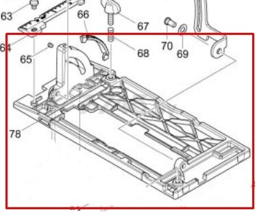 Платформа для пилы дисковой MAKITA DHS680 (312B04-5)