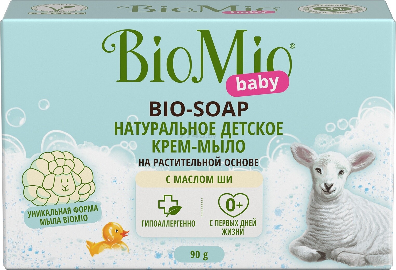 Крем-мыло детское BIOMIO Baby Bio-Soap С маслом Ши 90 г (9591110155) - Фото 2