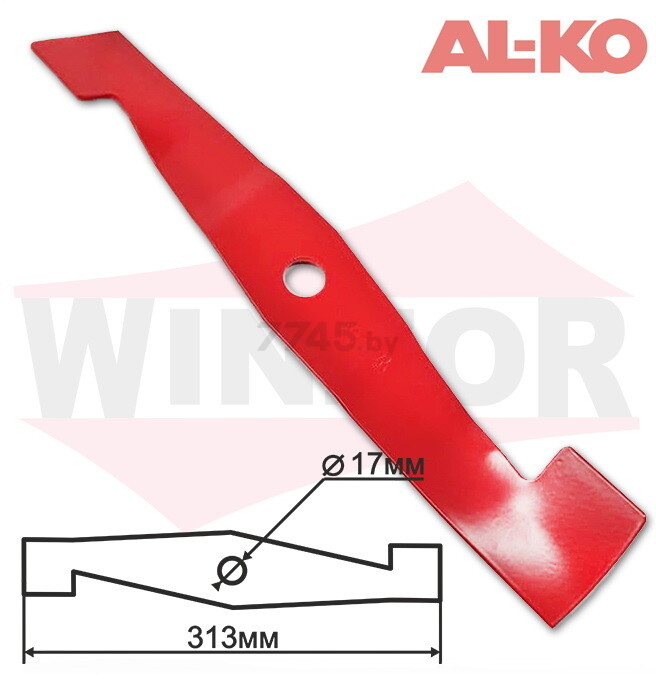Нож для газонокосилки 31,3 см WINZOR к Alko ZCD M001 (LMB-001A)