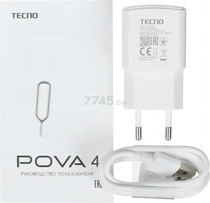 Смартфон TECNO Pova 4 8GB/128GB Cryolite Blue - Фото 13