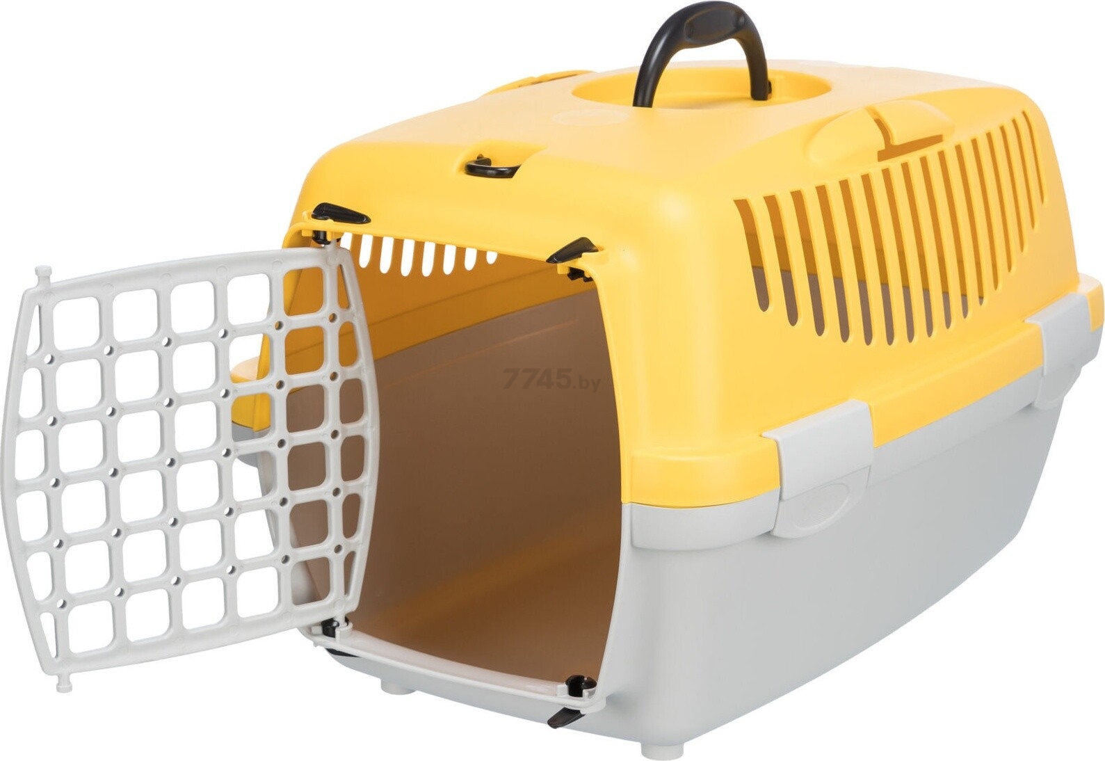 Переноска для животных TRIXIE Capri Transport Box 48х31х32 см светло-серый/желтый (39816) - Фото 2