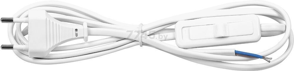 Сетевой шнур с выключателем 230В 1,9 м FERON KF-HK-1 белый (23048)