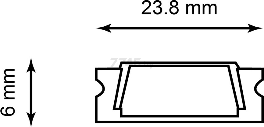 Профиль накладной для светодиодной ленты FERON CAB263 2 м серебро (10277) - Фото 2