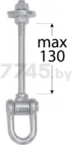 Крепление для качелей 130 мм DOMAX MHC 130 М12 (885401) - Фото 2