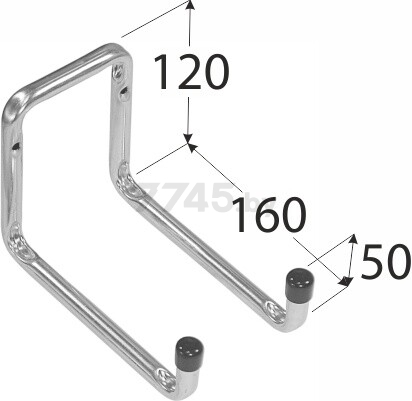 Крюк U-образный 120x160x50 мм VELANO H2U 160 (582311) - Фото 2