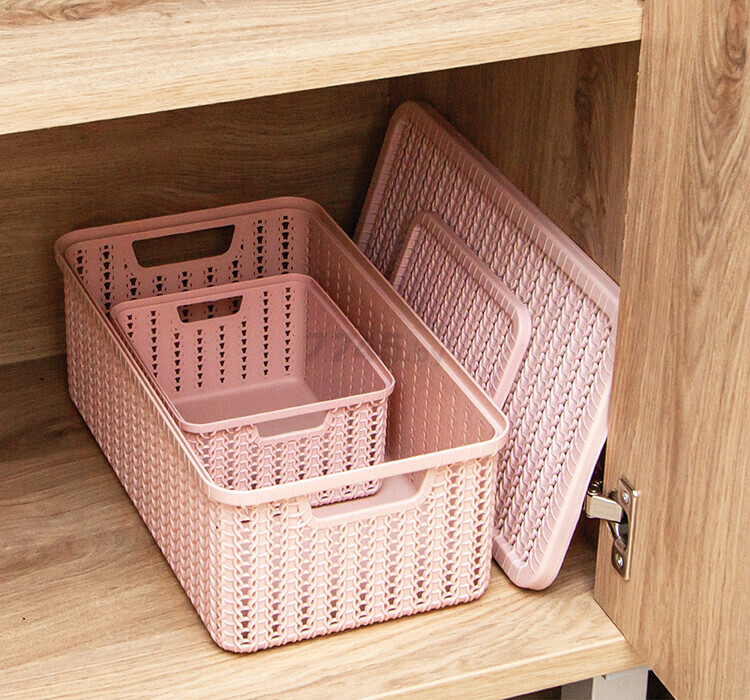 Коробка для хранения вещей 6 л IDEA Вязание чайная роза (М2370) - Фото 3
