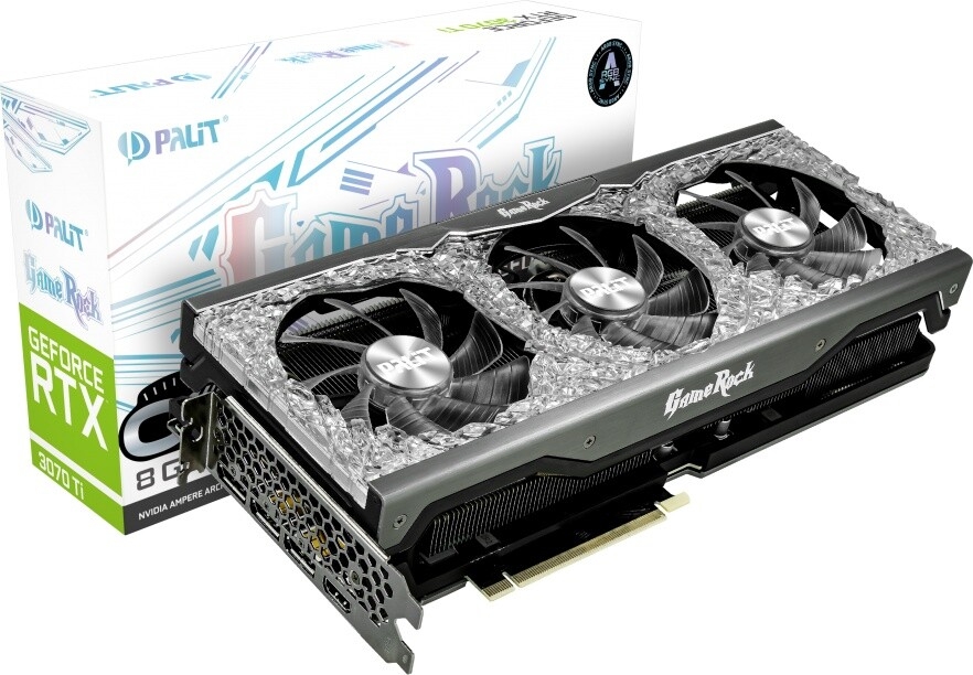 Видеокарта PALIT GeForce RTX 3070 Ti GameRock OC 8GB (NED307TT19P2-1047G) - Фото 10