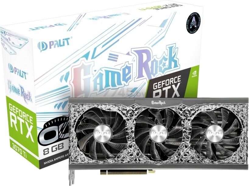 Видеокарта PALIT GeForce RTX 3070 Ti GameRock OC 8GB (NED307TT19P2-1047G) - Фото 9