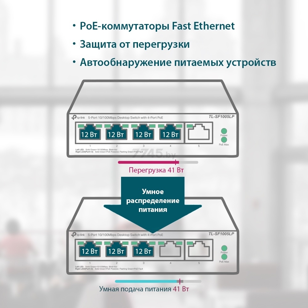 Коммутатор TP-LINK TL-SF1005LP - Фото 7