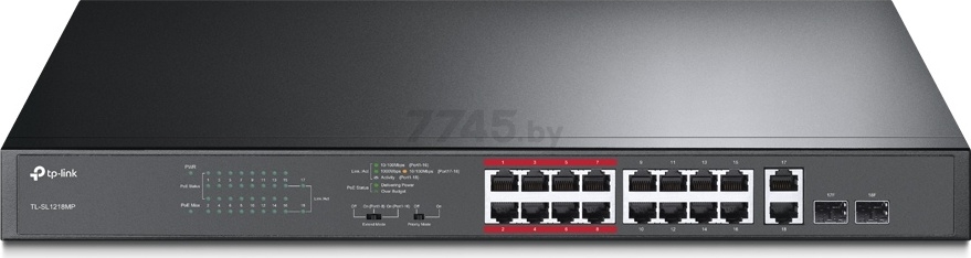 Коммутатор TP-LINK TL-SL1218MP