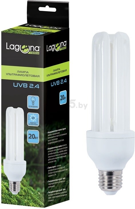 Лампа ультрафиолетовая для птиц LAGUNA UVB2.4 20 Вт (83724007) - Фото 3