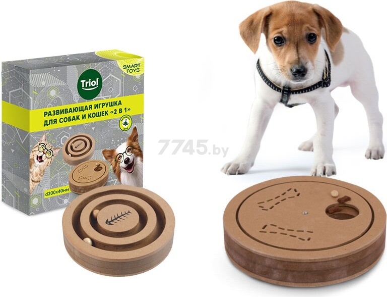 Игрушка для собак и кошек TRIOL Smart Toys развивающая 2 в 1 d20x4 см (32171001) - Фото 4
