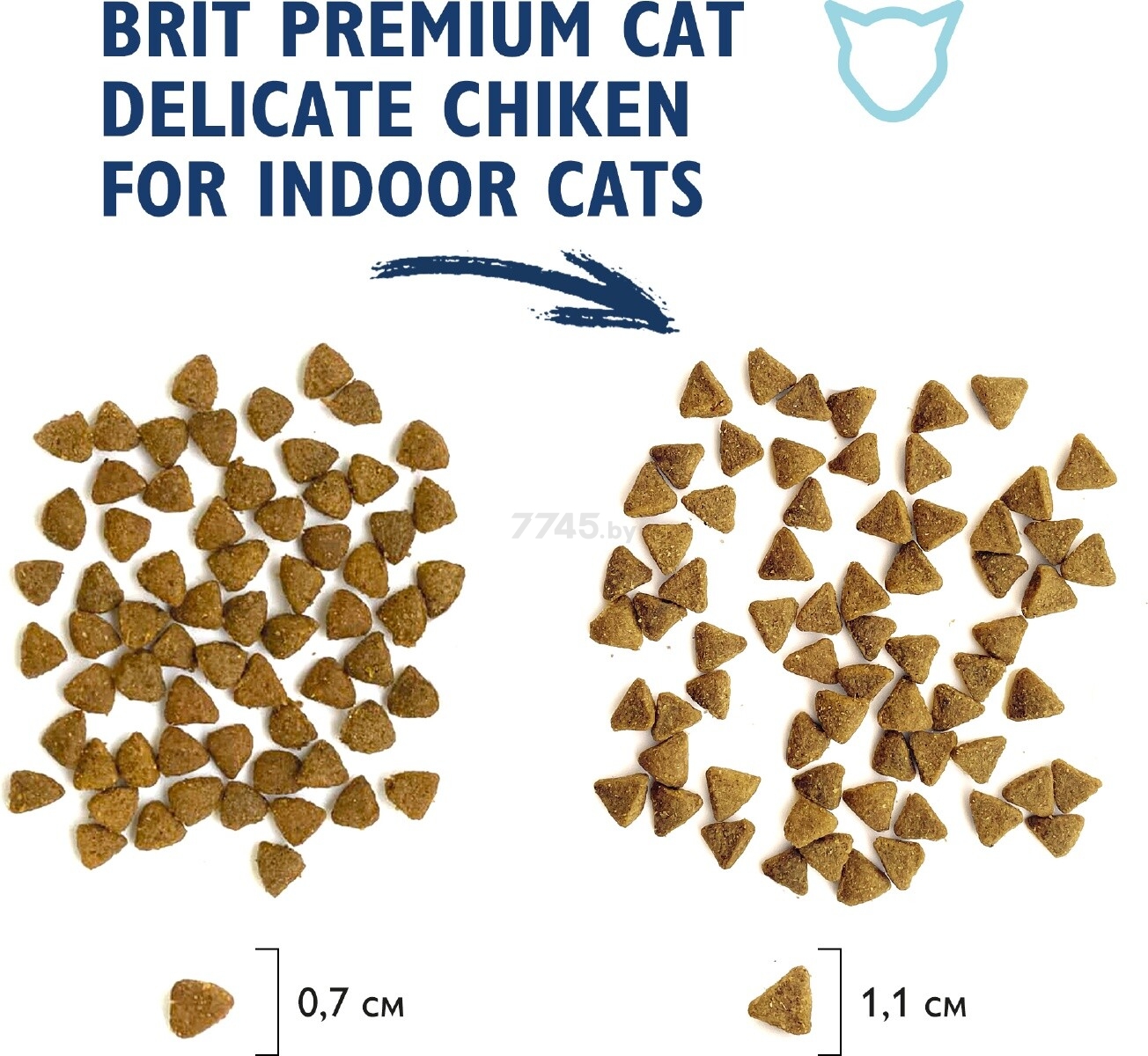 Сухой корм для кошек BRIT Premium Indoor курица 2 кг (5049769) - Фото 7