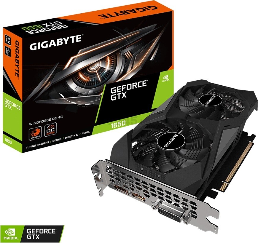 Видеокарта GIGABYTE GeForce GTX 1650 D6 WindForce OC 4GB Rev 1.0 (GV-N1656WF2OC-4GD) - Фото 8