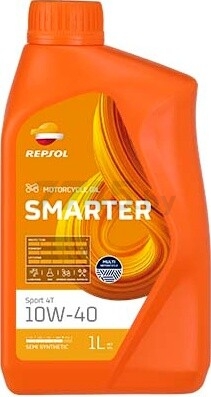 Масло четырехтактное 10W40 полусинтетическое REPSOL Smarter Sport 4T 1 л (RPP2065MHC)