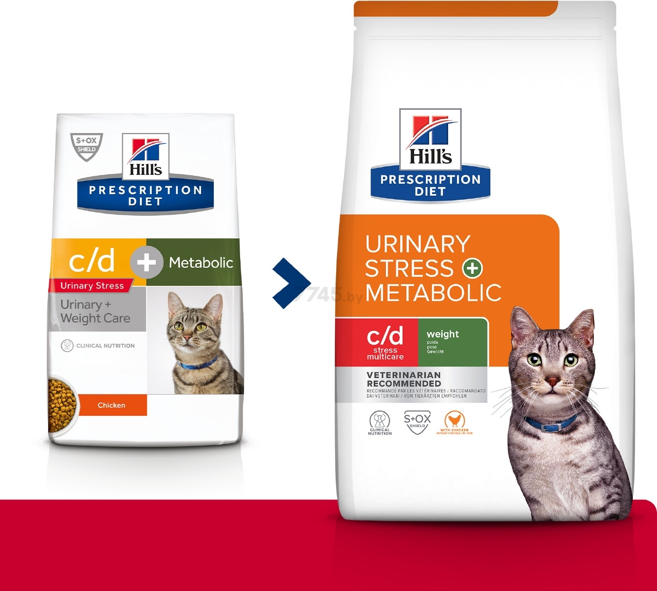 Сухой корм для кошек HILL'S Prescription Diet c/d Urinary Stress + Metabolic 1,5 кг (52742037585) - Фото 3