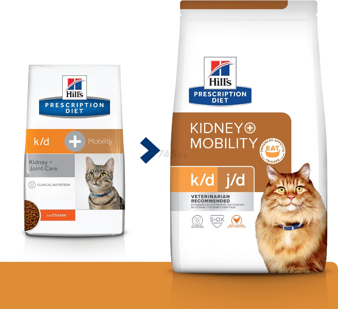 Сухой корм для кошек HILL'S Prescription Diet k/d + Mobility 1,5 кг (52742049991) - Фото 4