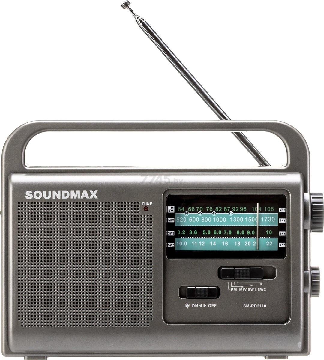 Радиоприемник SOUNDMAX SM-RD2110 темно-серый - Фото 3