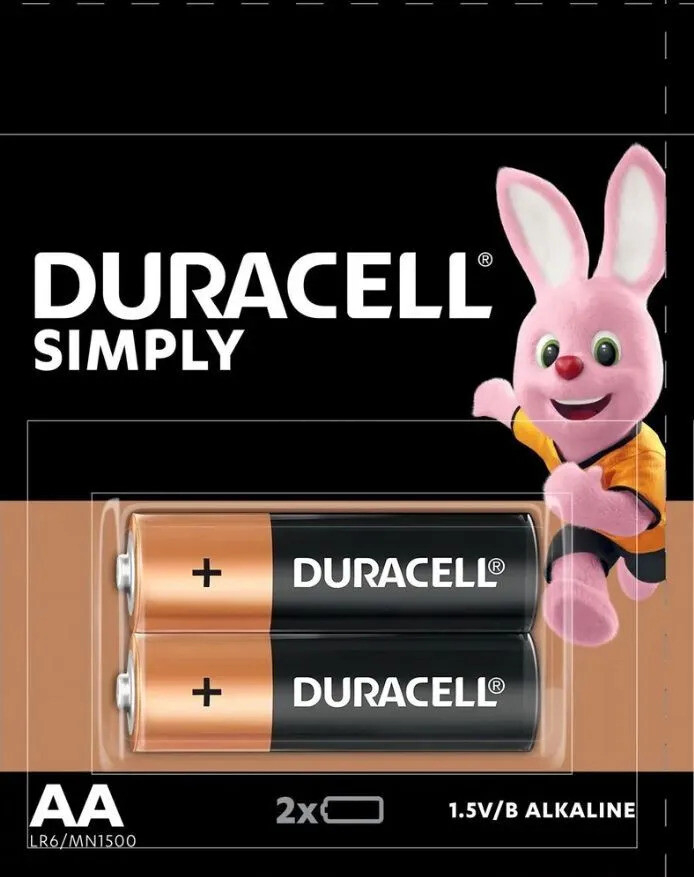 Батарейка АА DURACELL Simply 1,5 V 2 штуки
