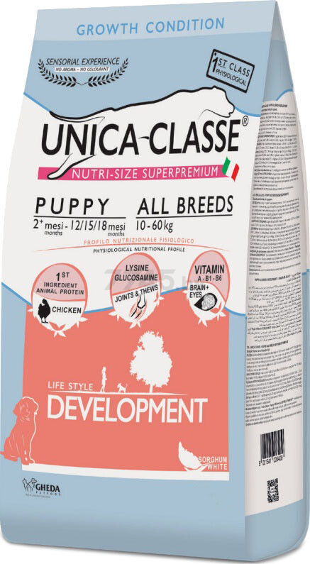 Сухой корм для щенков UNICA Classe Puppy All Breeds Development курица 12 кг (8001541006478)