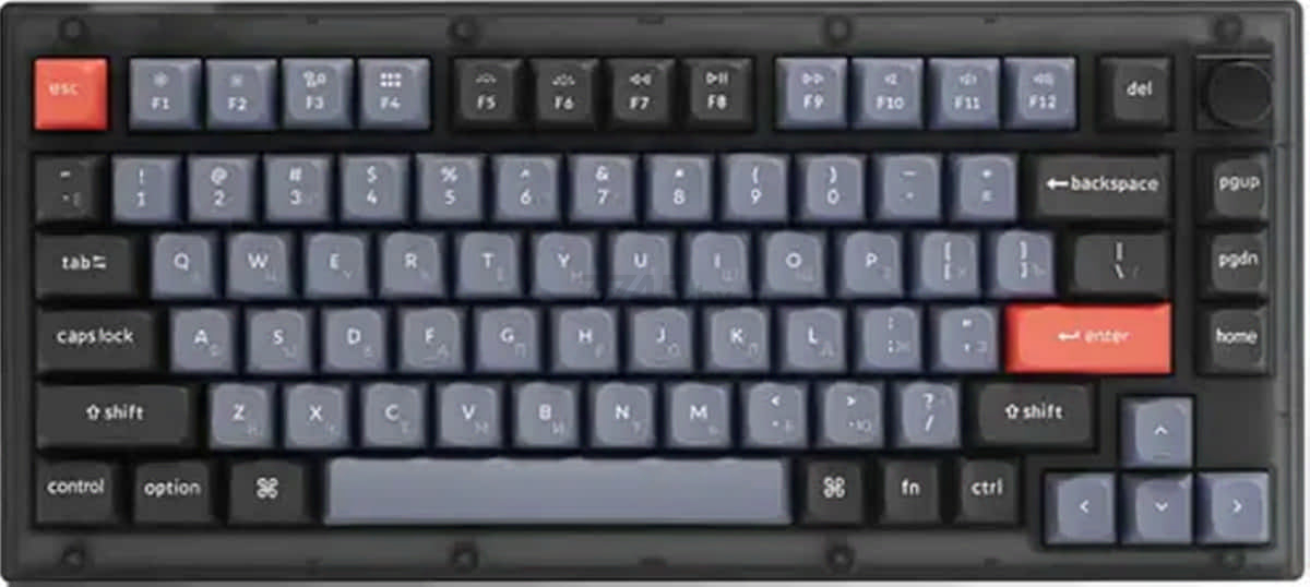 Клавиатура игровая механическая KEYCHRON V1 Knob RGB Brown Switch (V1-C3-RU) - Фото 3
