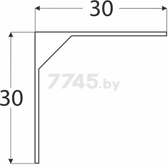 Полкодержатель 30x30 VELANO WSM 30 серебристый (5145) - Фото 2