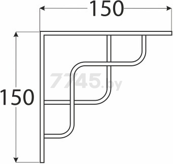 Полкодержатель 150x150 VELANO Square 150 CZ матовый черный (566001) - Фото 2