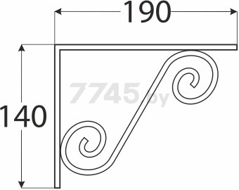 Полкодержатель 190х140 VELANO WOZ 190 серебряный (592401) - Фото 2